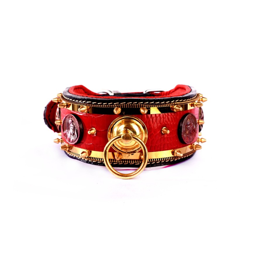 Dog Collar Engraved Leather Handmade - Adjustable