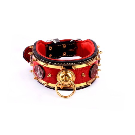 Dog Collar Engraved Leather Handmade - Adjustable