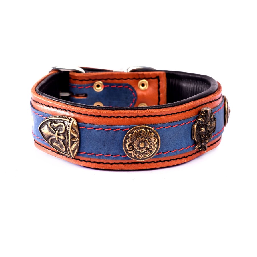 Buffalo Leather Dog Collar Handmade - Adjustable
